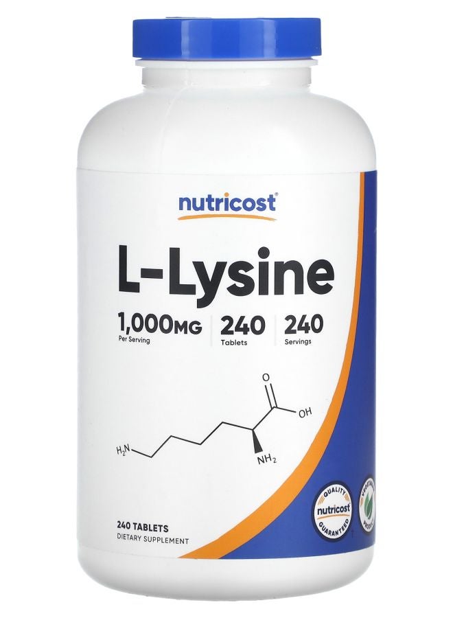 Nutricost L-Lysine 1000 mg  240 Tablets