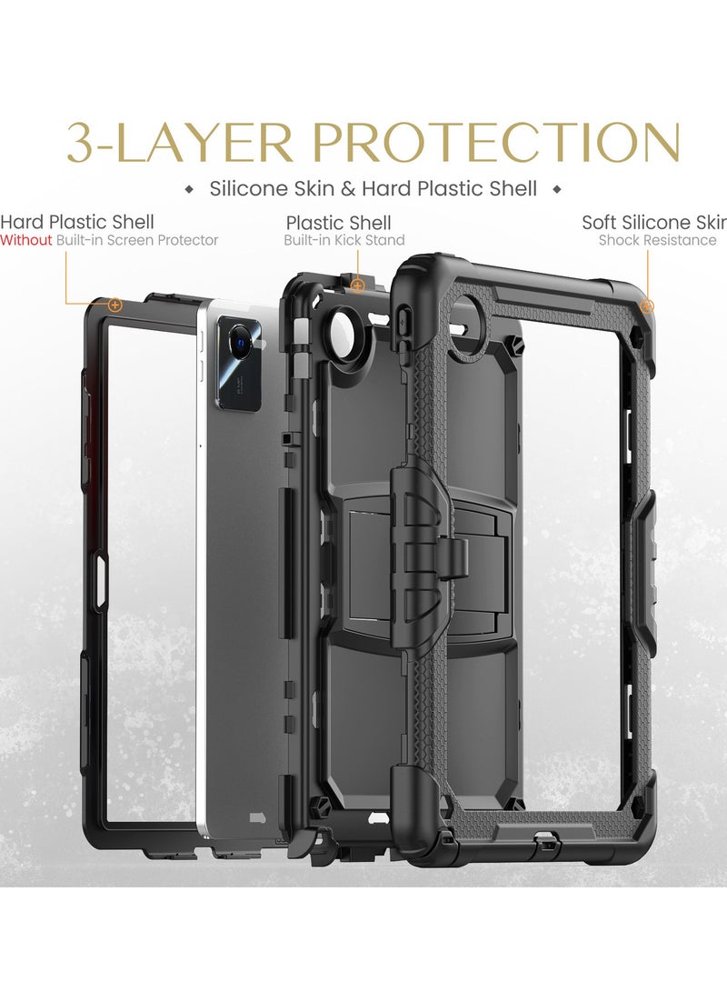 general Rugged case compatible with Lenovo Tab M11 TB330FU / Lenovo Xiaoxin Pad 2024 TB331FC, with screen protector, three-in-one break-resistant case, drop-proof, shockproof - Image 3