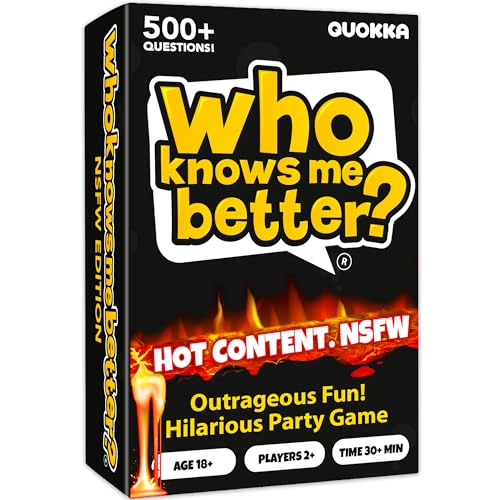 Quokka Card Games for Adults Who Knows Me Better NSFW Edition Hilarious Party Game Quick Play Quiz Adult Games for Game Night - Image 1