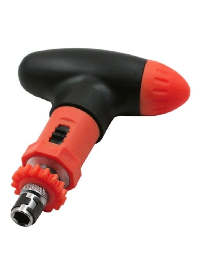 NIBEMINENT 20-In-1 Manual Ratchet Screwdriver Wrench Set Black/Red - Image 1