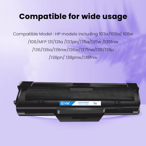 EVM Compatible Toner for HP Laser 103a/108a/108w/MFP 131a/133pn/135a/135w/136nw/137fnw/138pnw – 1000 Pages | High Density | 1 Year Warranty - Image 5