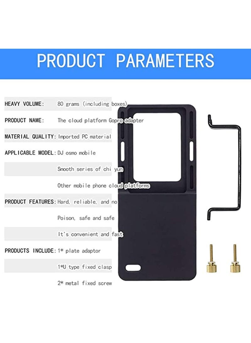 Switch Mount Board Plate for GoPro Hero 7 6 5 4 3 and Xiaomi Yi 4K Action Camera for DJI OSMO Mobile 2 1 Zhiyun Smooth C Smooth Q 4 3 2 Handheld Gimbal Stabilizers Accessories  - Image 4