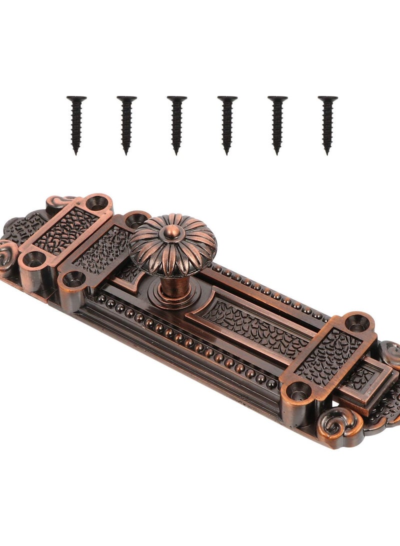 Excefore 1 Pc Vintage Security Sliding Lock, Zinc Alloy Door Latch Barrel Bolt - Decorative Red Ancient Door Hardware, Heavy Duty Security Lock for Furniture - Image 1