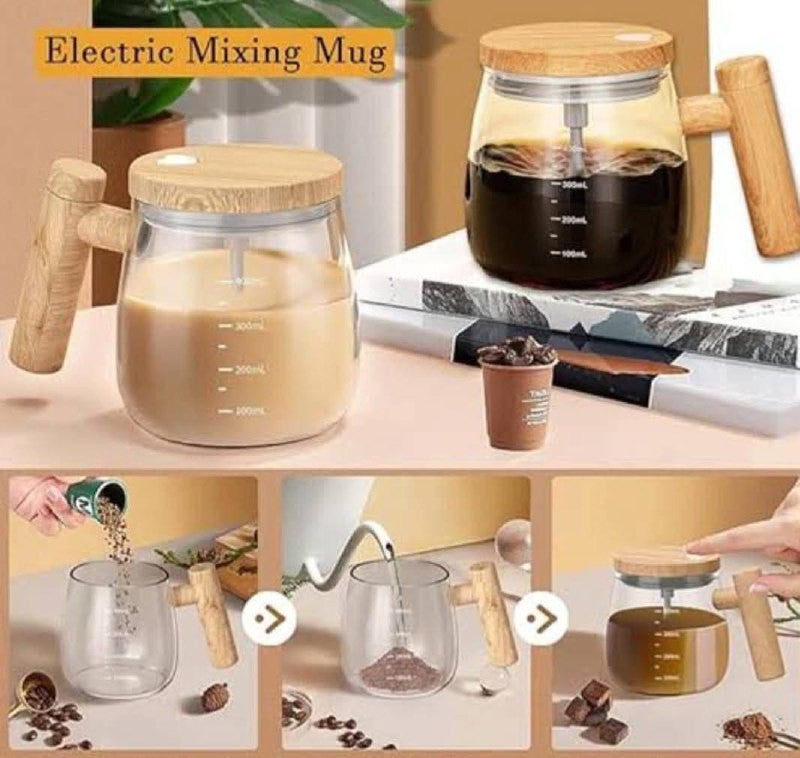 Premium Electric Coffee Frother Made from High-Quality Glass with Continuous Whipping