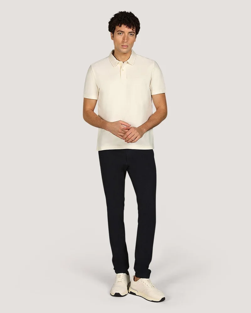 GANT Twill Texture Short Sleeve Polo Shirt