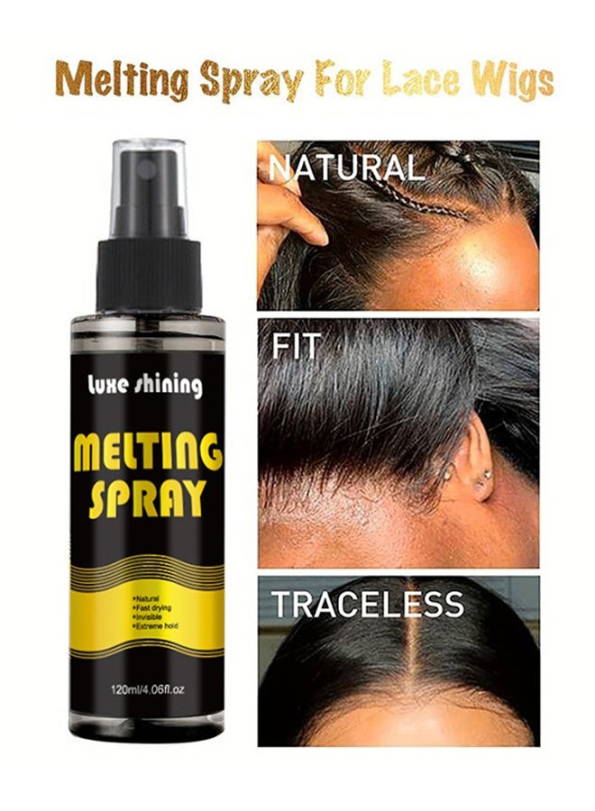 WodeMate Melting Spray,Thin Silicone Hair Replacement Adhesive, Long Lasting Fixation For Poly And Lace Wigs, 3-4 Weeks, Wigs, Wig Systems, Invisible, Waterproof Adhesive, 120ML - Image 5