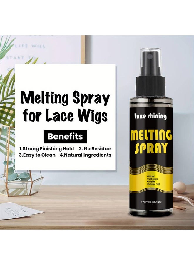 WodeMate Melting Spray,Thin Silicone Hair Replacement Adhesive, Long Lasting Fixation For Poly And Lace Wigs, 3-4 Weeks, Wigs, Wig Systems, Invisible, Waterproof Adhesive, 120ML - Image 4