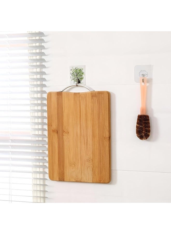 Multi-Purpose Wooden Cutting Board for Meat, Fruits, and Vegetables with Hanging Hook – Heavy-Duty Natural Wood Board for Food Prep and Serving, Durable and Easy to Clean, Brown (34×24 cm) - Image 4