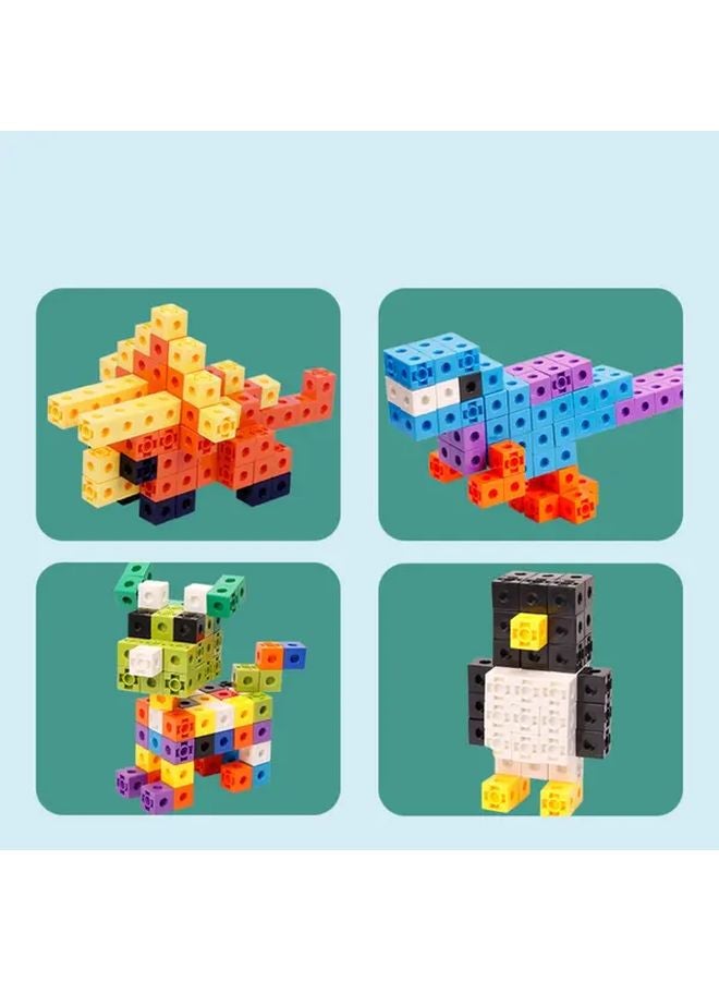 100pcs Colorful Plastic Linking Cubes Math Blocks Counting Learning Activity Toys - Image 4