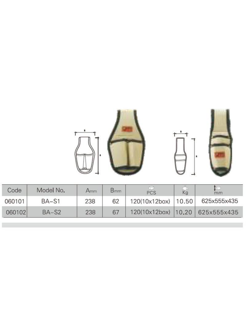 جي تيك تول  Jetech Tool Pouch, Binoculus Tool Bag Small Size, Tool Pouch with Pockets, Extra-Thick Polyester Fiber, Great Electrician Holster, Beige - BA-S1 - Image 2