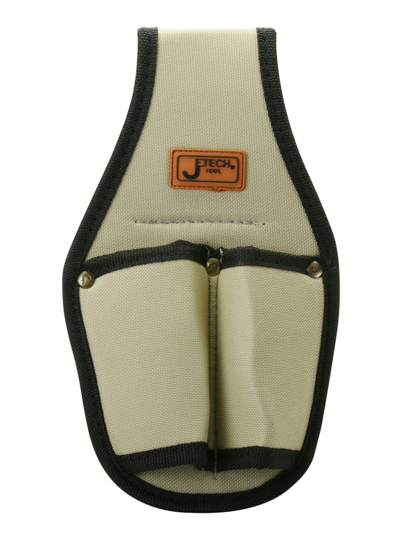 جي تيك تول  Jetech Tool Pouch, Binoculus Tool Bag Small Size, Tool Pouch with Pockets, Extra-Thick Polyester Fiber, Great Electrician Holster, Beige - BA-S1 - Image 1