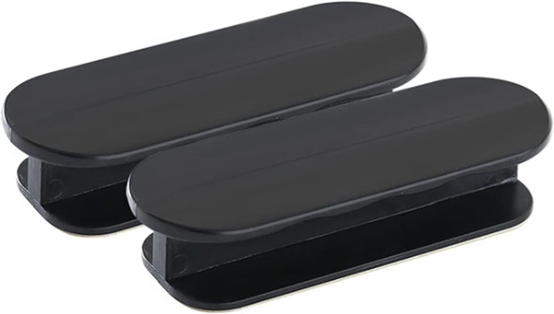KPNG Self-Stick Instant Cabinet Drawer-Humanity Handle Helper Auxiliary for Kitchen Cabinet Knobs, Window Sliding Door-Wardrobe Push Pull Helper Stick-on Handles (Black, Pack of 2) - Image 1