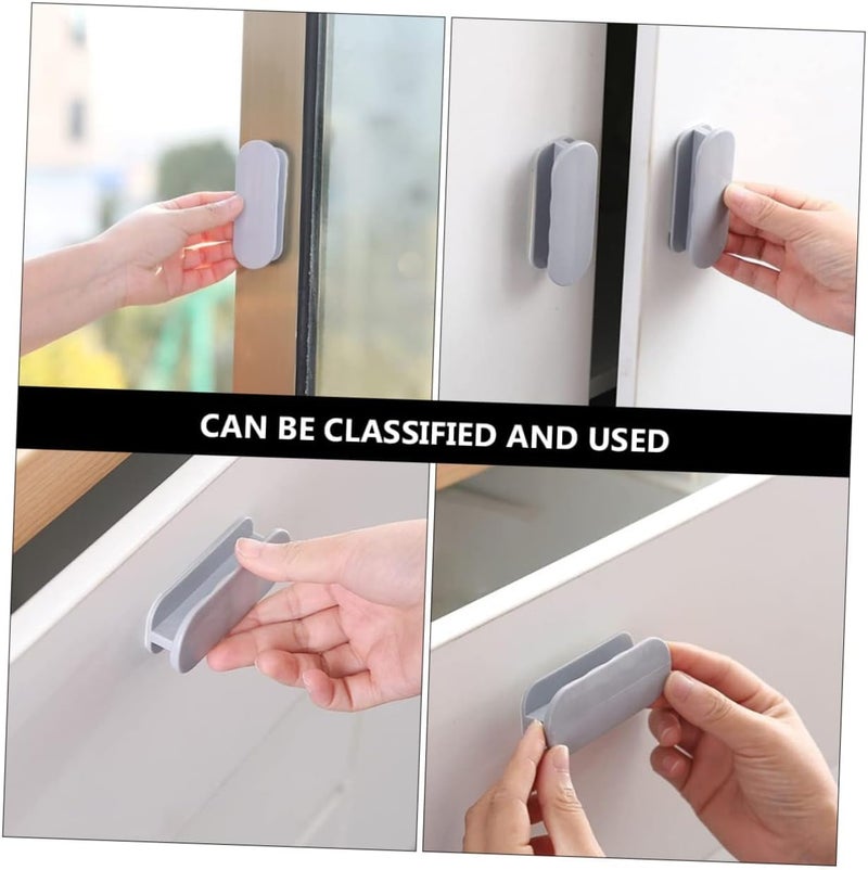 KPNG Self-Stick Instant Cabinet Drawer-Humanity Handle Helper Auxiliary for Kitchen Cabinet Knobs, Window Sliding Door-Wardrobe Push Pull Helper Stick-on Handles (Black, Pack of 2) - Image 4