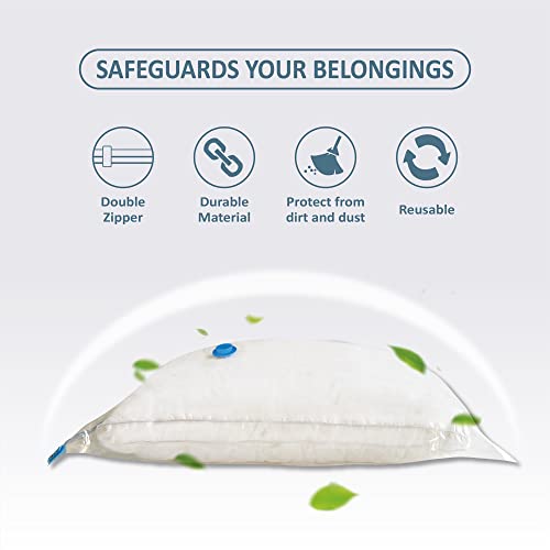 Roomimaster 10 Pack Vacuum Storage Bags with Pump, 5 Jumbo and 5 Large Space Saver Vacuum Storage Bags, Vacuum Seal Bags for Clothing, Comfoters, Pillows, Blanket, Bedding - Image 3