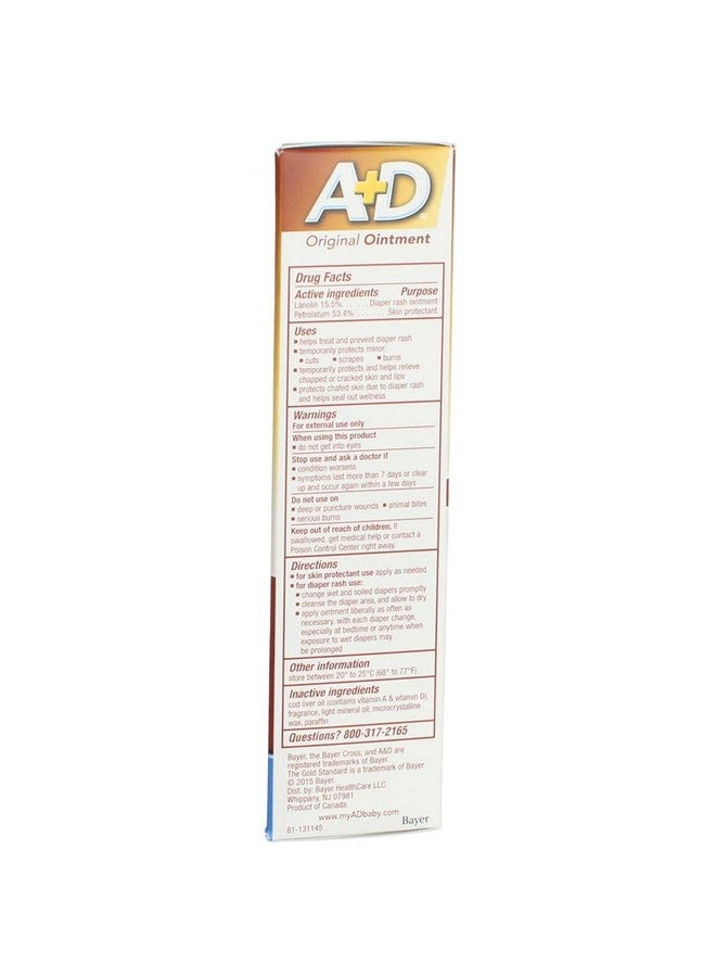 A + D مرهم طفح الحفاضات من A&D واقي للبشرة الأصلي - 4 أونصات، عبوة من 4 - Image 3