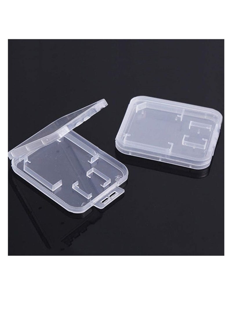 Captaintech Memory Card Cases Tf Single Card Small White Box Big Card Small White Box Clear Plastic Memory Card Case for SD Micro SD T flash Card 10pcs - Image 4