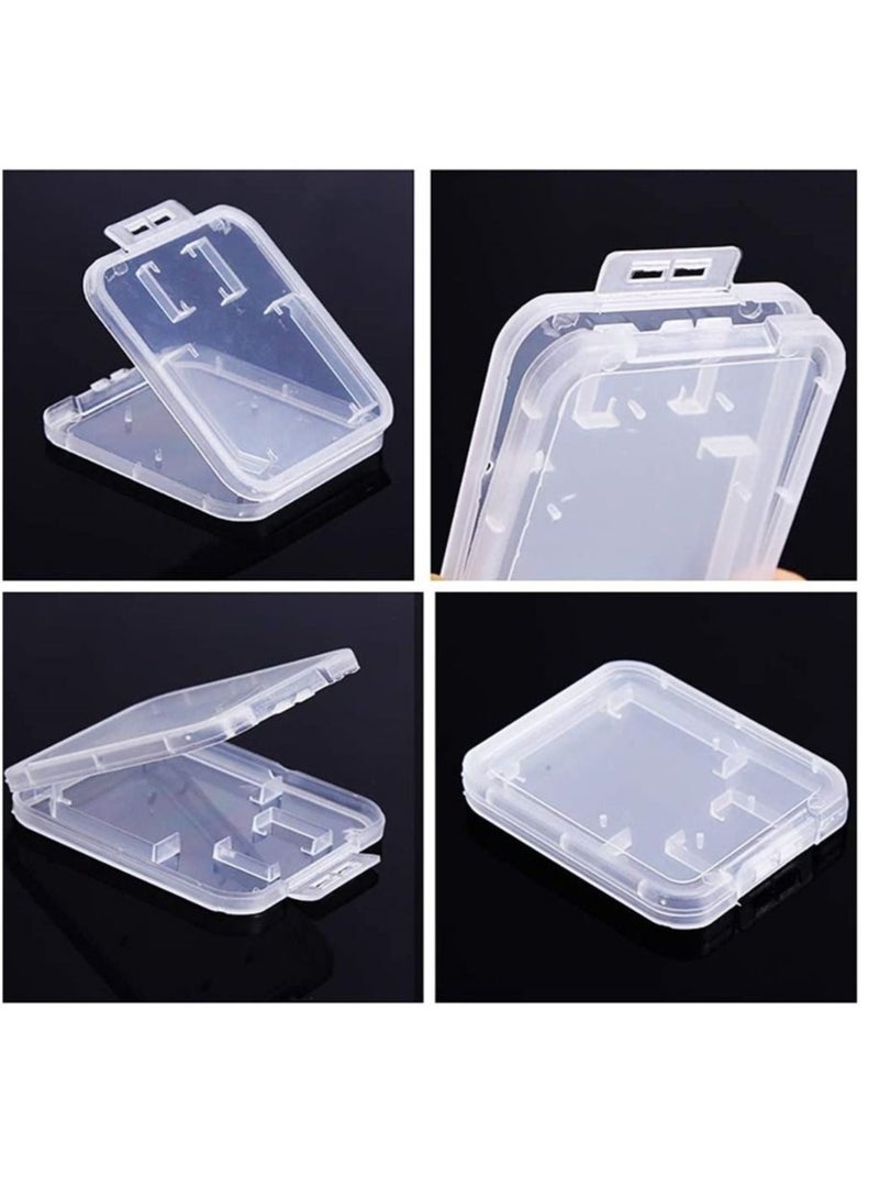 Captaintech Memory Card Cases Tf Single Card Small White Box Big Card Small White Box Clear Plastic Memory Card Case for SD Micro SD T flash Card 10pcs - Image 5