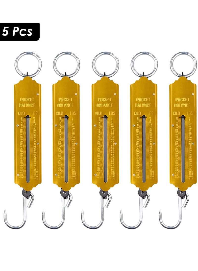DEFAONS DEFAONS Pocket Balance Spring Scale Portable Hanging Weighing Scale with Hook 50Kg 112LBS Capacity Dual Scale in Kg Lbs Ideal for Fishing Travel Outdoor Market Use Durable and Compact Design - 5 PCS  - Image 2