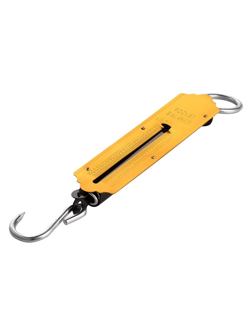 DEFAONS DEFAONS Pocket Balance Spring Scale Portable Hanging Weighing Scale with Hook 50Kg 112LBS Capacity Dual Scale in Kg Lbs Ideal for Fishing Travel Outdoor Market Use Durable and Compact Design - 5 PCS  - Image 3