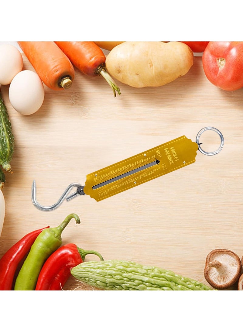 DEFAONS - DEFAONS Pocket Balance Spring Scale Portable Hanging Weighing Scale with Hook 50Kg 112LBS Capacity Dual Scale in Kg Lbs Ideal for Fishing Travel Outdoor Market Use Durable and Compact Design - 5 PCS - Image 1