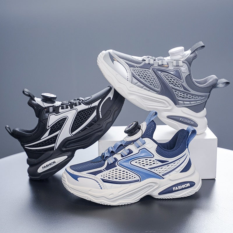 Children'S Shoes For Boys And Girls Sneaker 2024 Autumn New Waterproof Leather Men'S And Women'S Big Children'S Soft Bottom Sneaker - Image 2