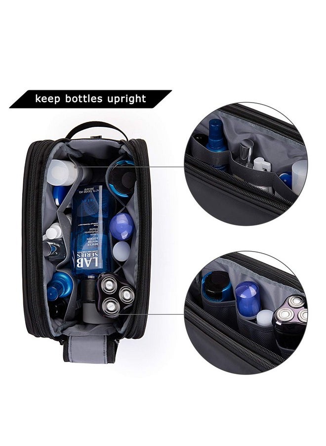 BAGSMART - BAGSMART Toiletry Bag for Men, Travel Toiletry Organizer Dopp Kit Water-resistant Shaving Bag for Toiletries Accessories, Door Room Essentials, Black-medium - Image 1