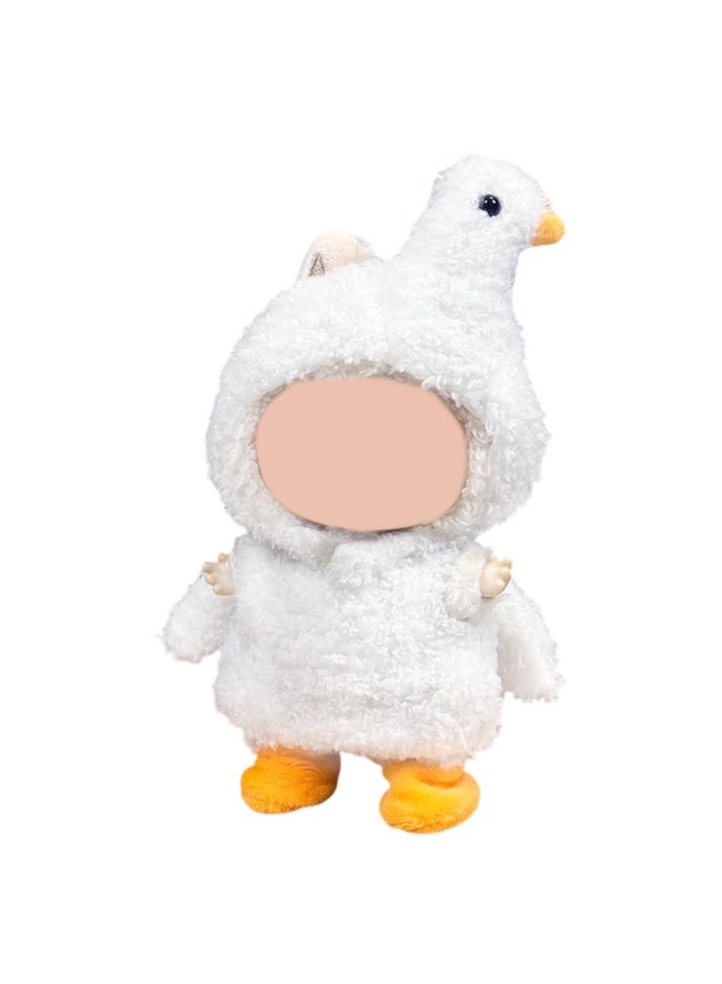 Doll Clothes for Labubu 17cm Dolls (No Doll) – Handmade Swan Outfit with Removable Accessories for labubu Designer Figures (Fits v1/v2/v3 Gen), Cotton Mix Roleplay Costume (Swan) - Image 1