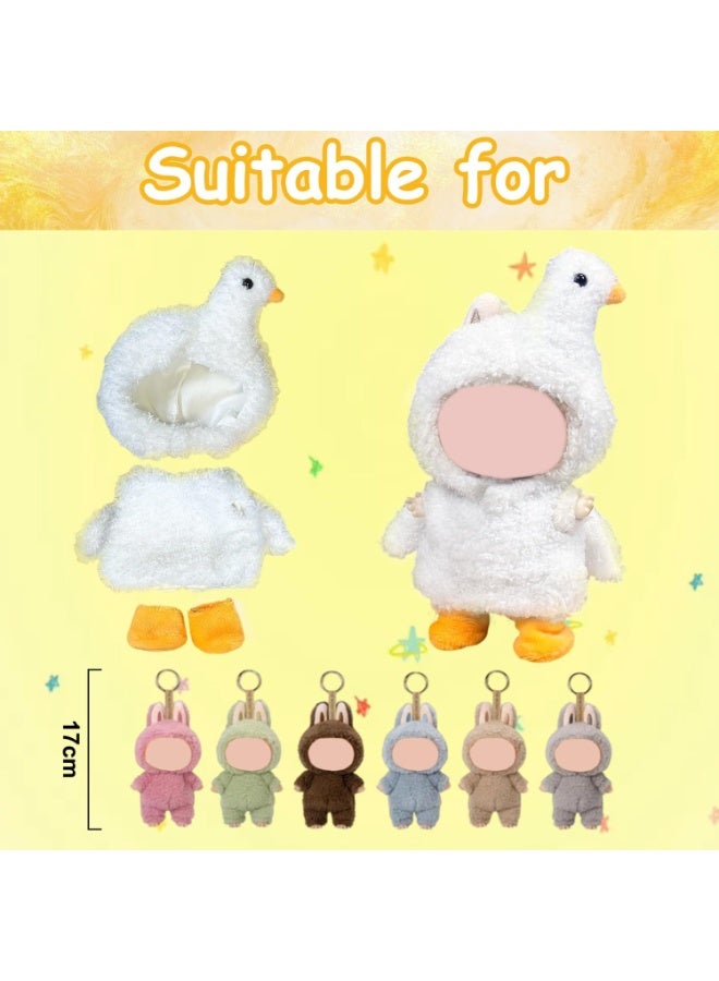 Doll Clothes for Labubu 17cm Dolls (No Doll) – Handmade Swan Outfit with Removable Accessories for labubu Designer Figures (Fits v1/v2/v3 Gen), Cotton Mix Roleplay Costume (Swan) - Image 4