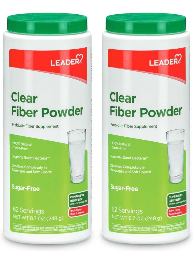 Leader Prebiotic Fiber Supplement Powder for Digestive Health, 100% Natural Daily Fiber Powder, Sugar-Free, Taste-Free, Gluten Free, Non-GMO, Unflavored (Pack of 2) - Image 1