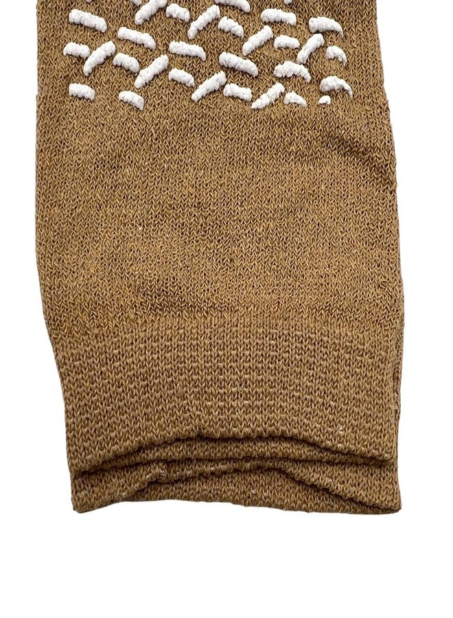 كومفرت أكسيس كومفورت أكسيس، 6 أزواج من جوارب الكاحل المانعة للانزلاق ذات الجانب الواحد، بيج (مقاس كبير جدًا) - Image 4