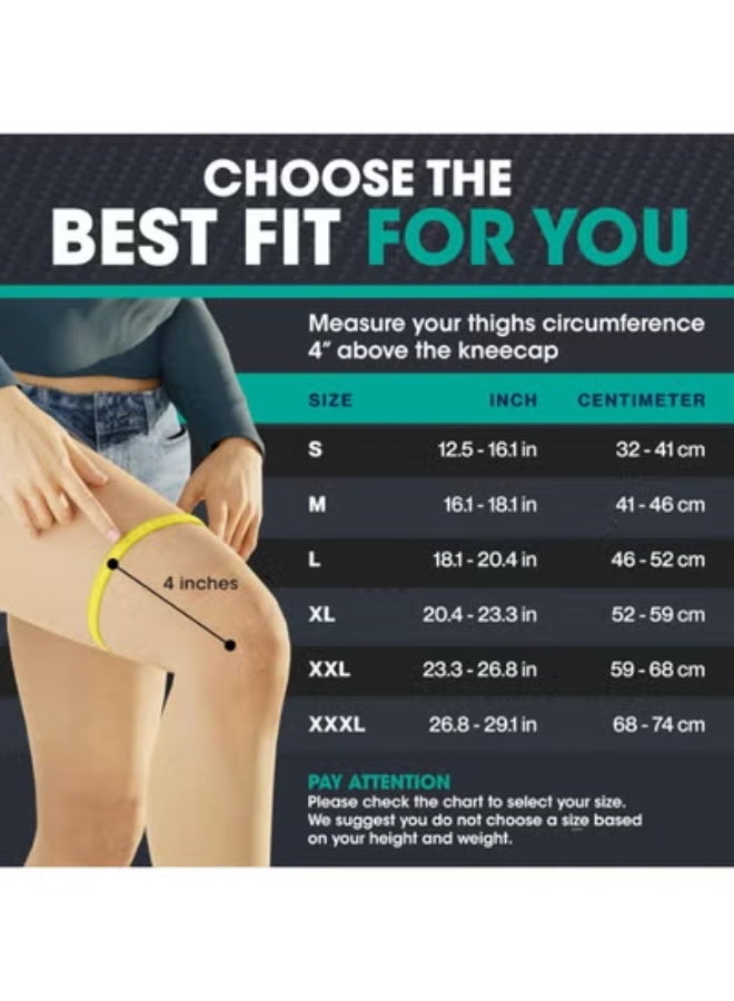 Breathable Knee Support Sleeve (1 Pack) - Medical Grade Compression Knee Brace for Pain Relief & Sports - Small (S) - Image 2