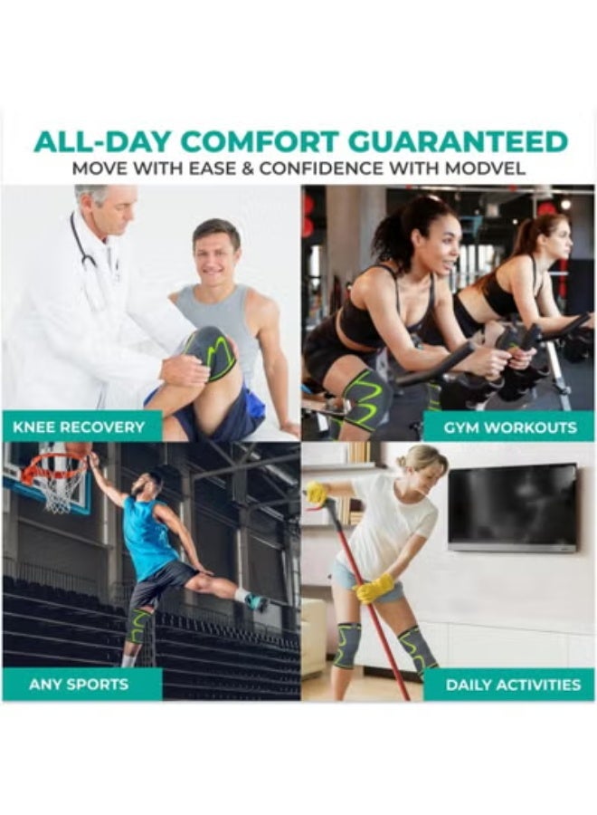 Breathable Knee Support Sleeve (1 Pack) - Medical Grade Compression Knee Brace for Pain Relief & Sports - Small (S) - Image 3