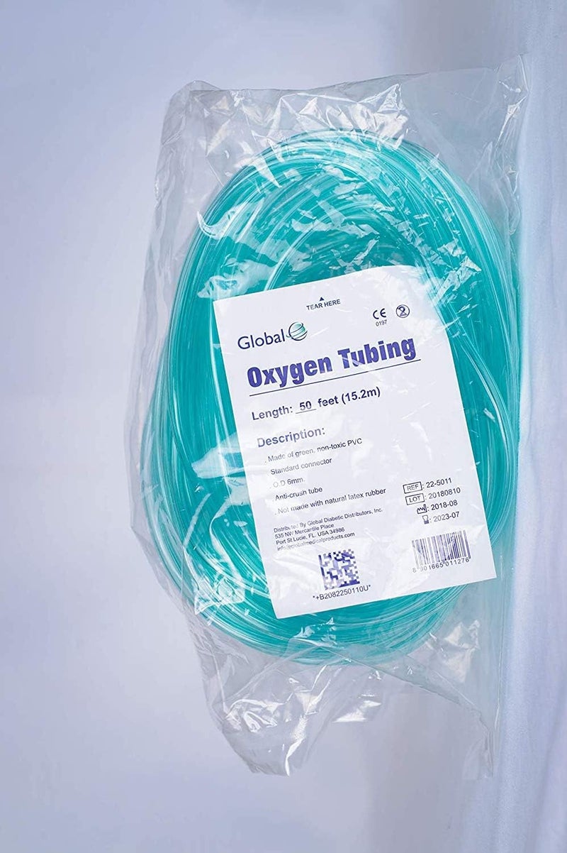 Crush Resistant Oxygen Tubing - 50' tubing, green - 1 Each / Each