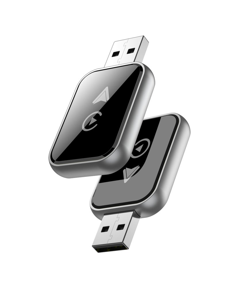 WISTAR 2-in-1 Wireless CarPlay Adapter for iPhone/Android Convert Wired to Wireless Apple CarPlay Adapter, Mini Size with Extension Cable USB & USB-C/Type-C, Stable Control & No Delay, Black - Image 1