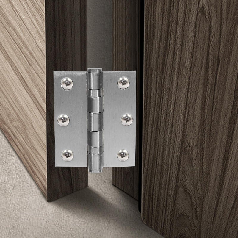 3 Inch Thick Stainless Steel Cabinet Hinges 2 Pieces Flat Open Kitchen Door Replacement - Image 4