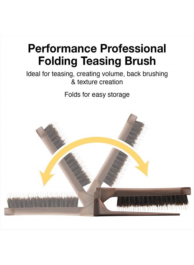 Olivia Garden Style-Up Teasing Foldable Hair Brush - 100% boar & ionic bristles STU-CO (Combo)… - Image 2