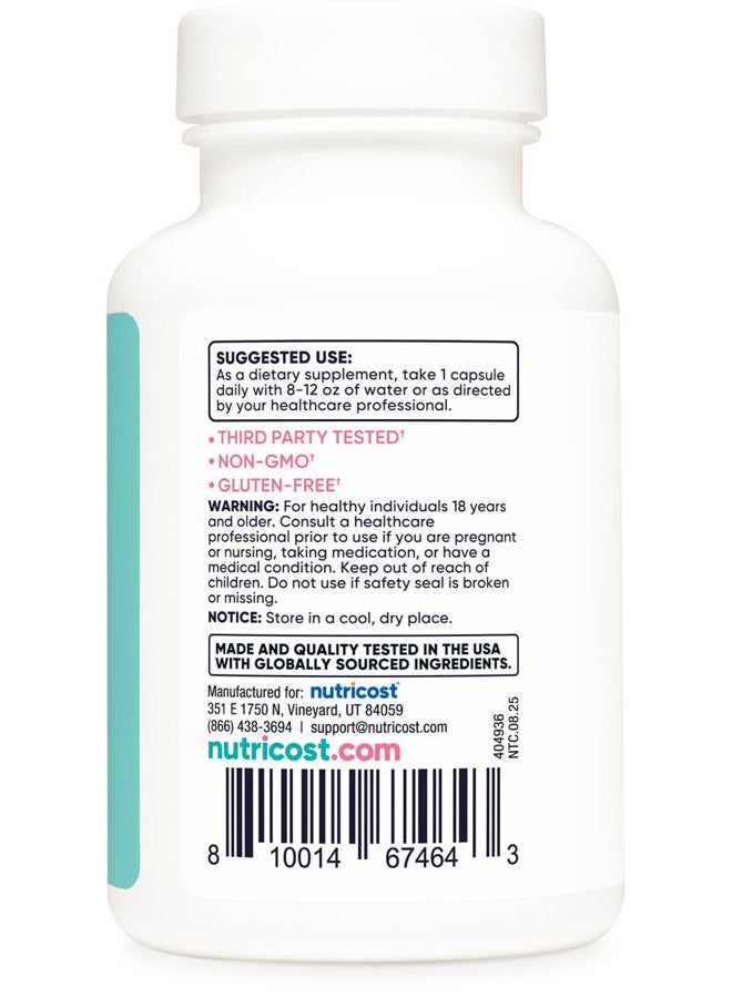 Nutricost Biotin for Women 10,000mcg 120 Capsules - with Folate & Collagen, Gluten Free & Non-GMO - Image 4