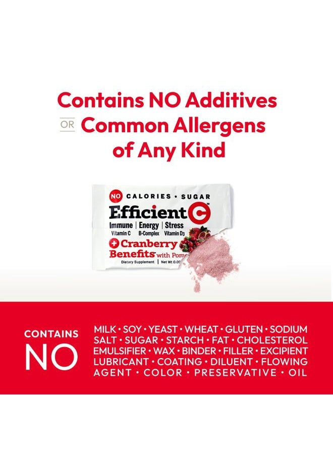 Andrew Lessman - Efficient C + Cranberry Benefits 30 Packets - Immune, Energy, Stress and Urinary Tract Support. Reinvention of The Vitamin C Drink. No Calories. No Sugar. No Carbs. Easy to Mix. - Image 1
