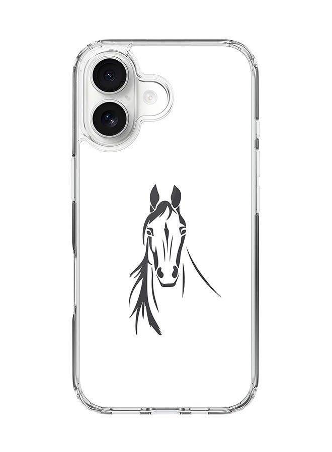 Stylizedd Classic Clear MagSafe Case for iPhone 17 , Hybrid Soft Case Flexible Edges Anti Drop TPU PC Gel Thin Transparent Cover [ Designed for iPhone 17 ] - Arabian Stallion
