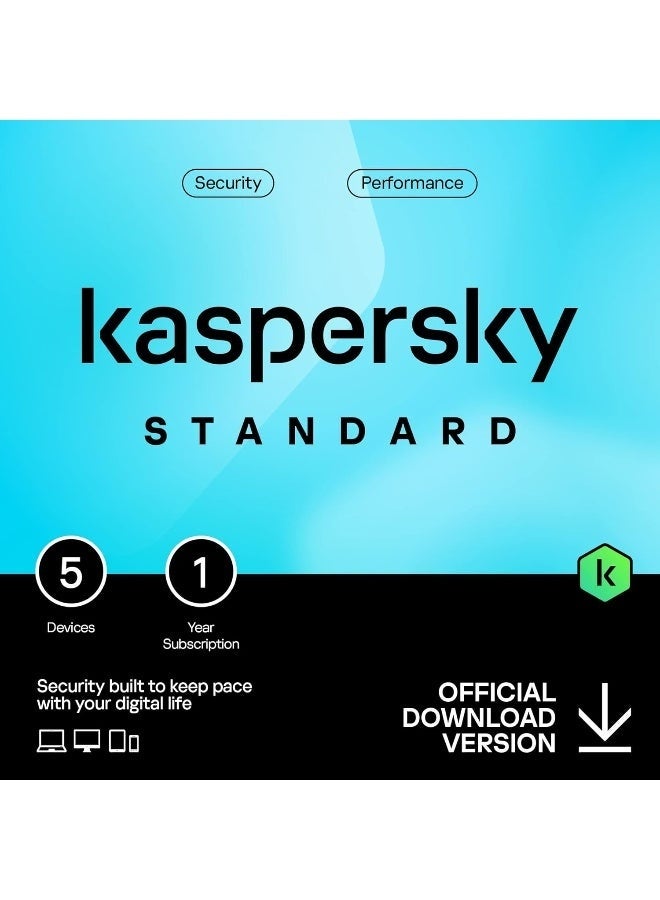 Kaspersky Standard 5 user middle east antivirus 2025 | 1Y Bs Box w/o CD - Image 1