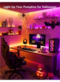 جوفي Govee RGBIC LED Strip Lights, 16.4ft Smart LED Lights for Bedroom, Bluetooth LED Lights APP Control, DIY Multiple Colors on One Line, Color Changing LED Lights Music Sync for Ceiling, Gaming Room Model H617A  - Image 2