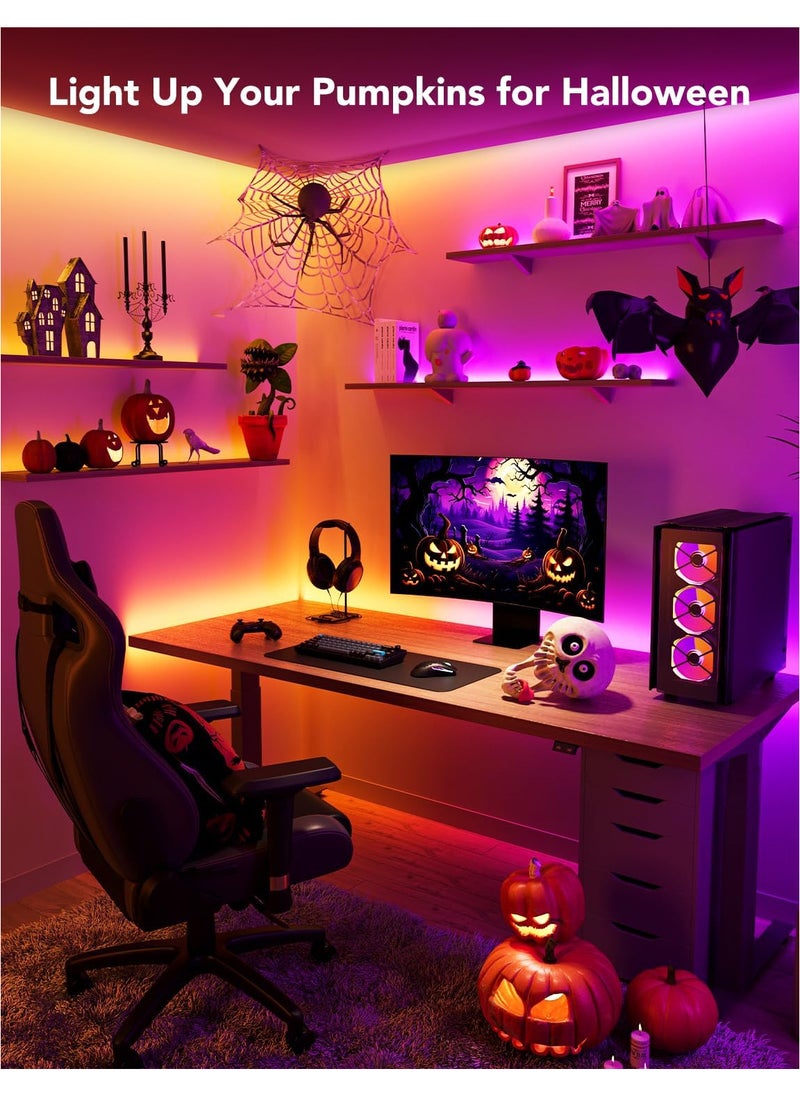 Govee Govee RGBIC LED Strip Lights, 16.4ft Smart LED Lights for Bedroom, Bluetooth LED Lights APP Control, DIY Multiple Colors on One Line, Color Changing LED Lights Music Sync for Ceiling, Gaming Room Model H617A  - Image 2