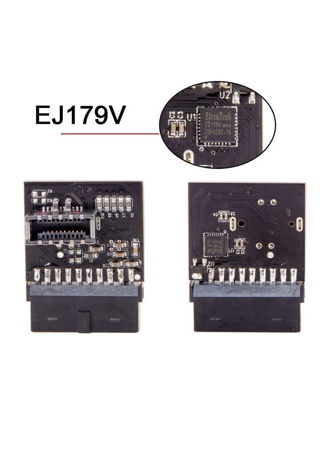 CY Type-E USB Header Adapter USB3.0 19pin 20pin Motherboard to USB3.1 Type-E 90 Degree Converter Front Chassis Type C Plug-in Port with EJ179V Chipset - Image 5