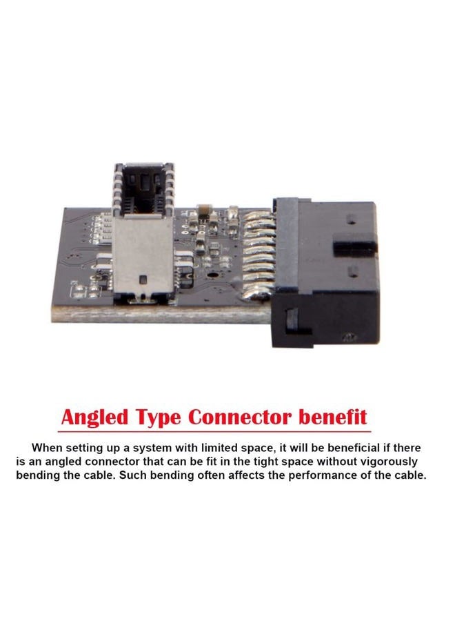 CY Type-E USB Header Adapter USB3.0 19pin 20pin Motherboard to USB3.1 Type-E 90 Degree Converter Front Chassis Type C Plug-in Port with EJ179V Chipset - Image 4