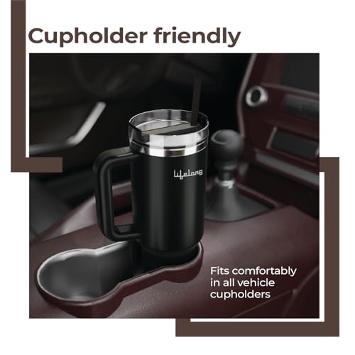 Lifelong Double-Walled Vacuum Insulated Tumbler with Unbreakable Tritan Lid 1200ml | Keeps Drinks Hot for 5 Hours & Cold for 9 Hours | Recycled Stainless Steel, Leakproof Lid & Comfort-Grip Handle - Image 5