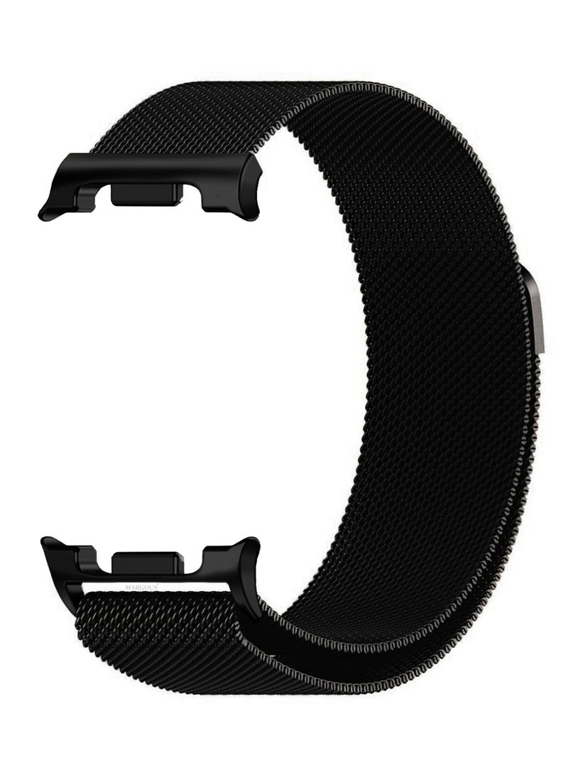 Milanese Metal Band for Samsung Galaxy Watch 8 Band 40mm 44mm/8 Classic 46mm, Mesh Magnetic Stainless Steel Loop Strap - Black - Image 2