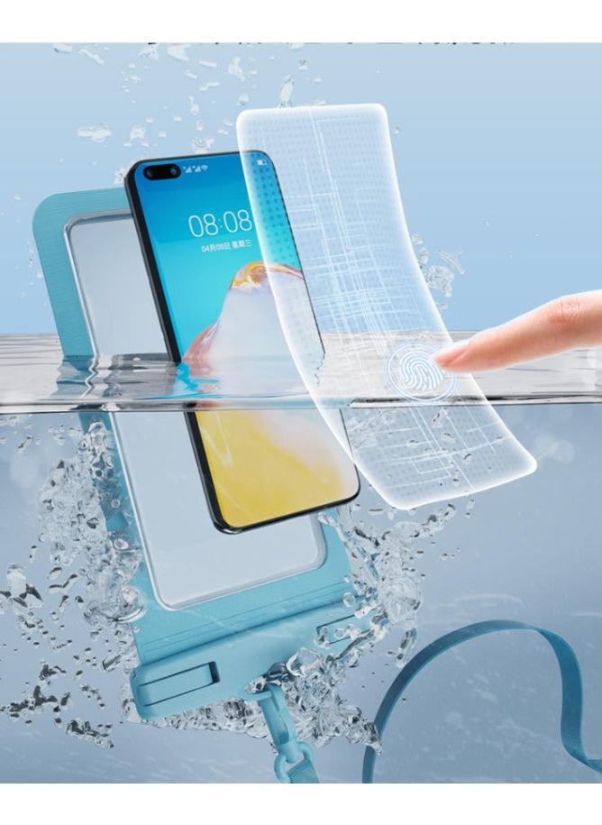 Golden Waterproof Phone Pouch,IPX8 Waterproof Phone Case for Swimming,Underwater Phone Case for iPhone 15/14/13/12 Mini/Pro/Pro MAX/11/XS/XR/8 Plus/7 Plus,Samsung Galaxy Note,Huawei (2 pieces)  - Image 3