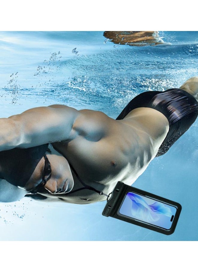 Golden Waterproof Phone Pouch,IPX8 Waterproof Phone Case for Swimming,Underwater Phone Case for iPhone 15/14/13/12 Mini/Pro/Pro MAX/11/XS/XR/8 Plus/7 Plus,Samsung Galaxy Note,Huawei (2 pieces)  - Image 5