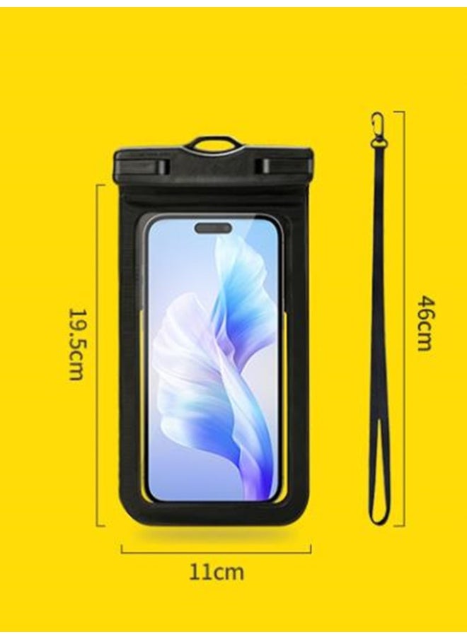 Golden Waterproof Phone Pouch,IPX8 Waterproof Phone Case for Swimming,Underwater Phone Case for iPhone 15/14/13/12 Mini/Pro/Pro MAX/11/XS/XR/8 Plus/7 Plus,Samsung Galaxy Note,Huawei (2 pieces)  - Image 2