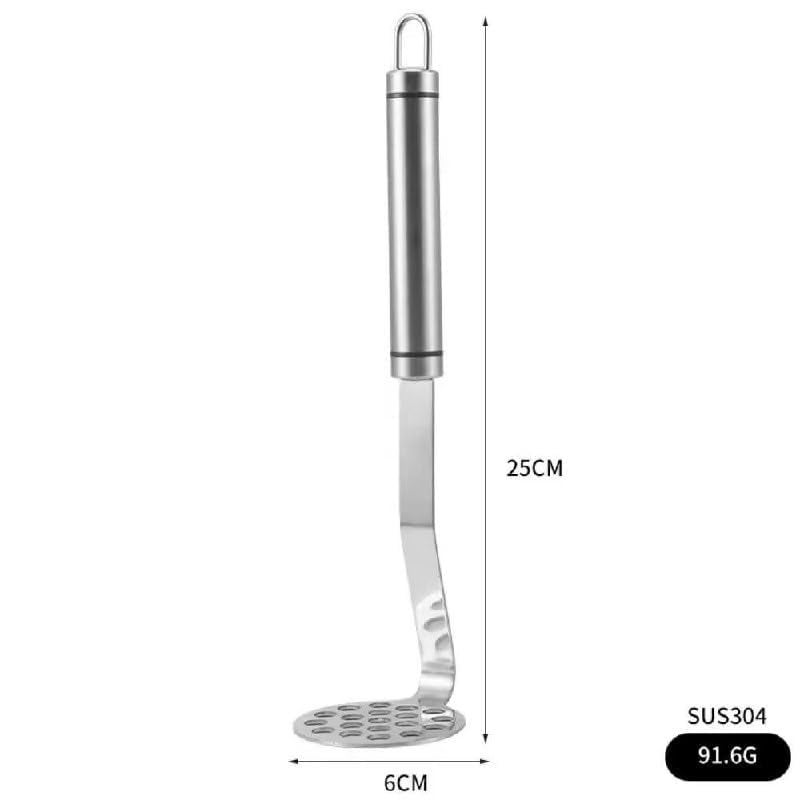 BIRZAR Stainless Steel Potato Vegetable Masher Ricer Kitchen Gadgets Hand Tool for Cooking Good Grip for Vegetable Boiled Potatoes Pav Bhaji Stuffed Paratha Potato Masher 1 pcs - Image 5